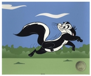 Chuck Jones Signed Limited Edition Cels of ''Le Pursuit'' Showing Pepe Le Pew Pursuing Penelope Pussycat -- With Linda Jones COA